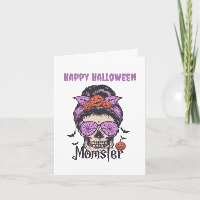 Tarjeta Festiva Regalo de Halloween para mamá (Anverso)