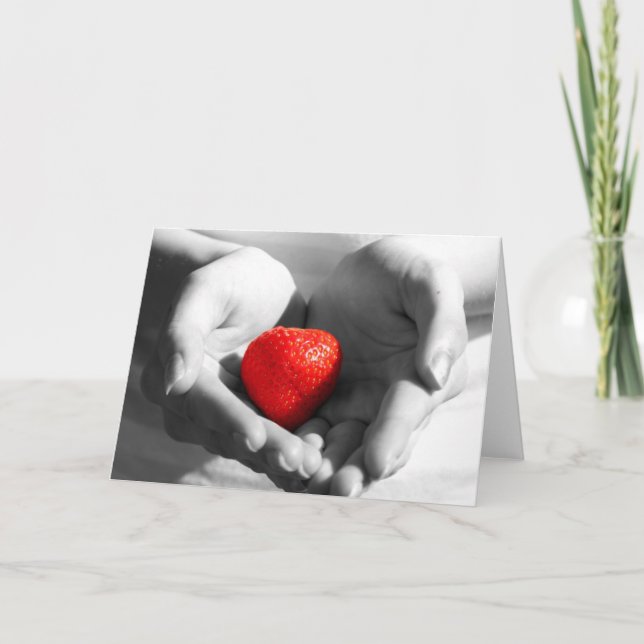 Tarjeta Festiva Regalo de la fresa (Anverso)