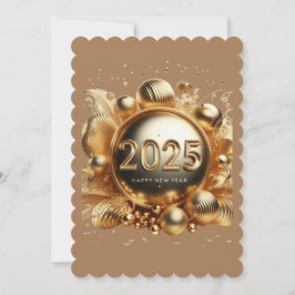 Tarjeta Festiva Regalo de la tipografía dorada feliz año nuevo 202