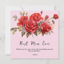 Tarjeta Festiva Regalo de mamá elegante | Perfecto para el Día de