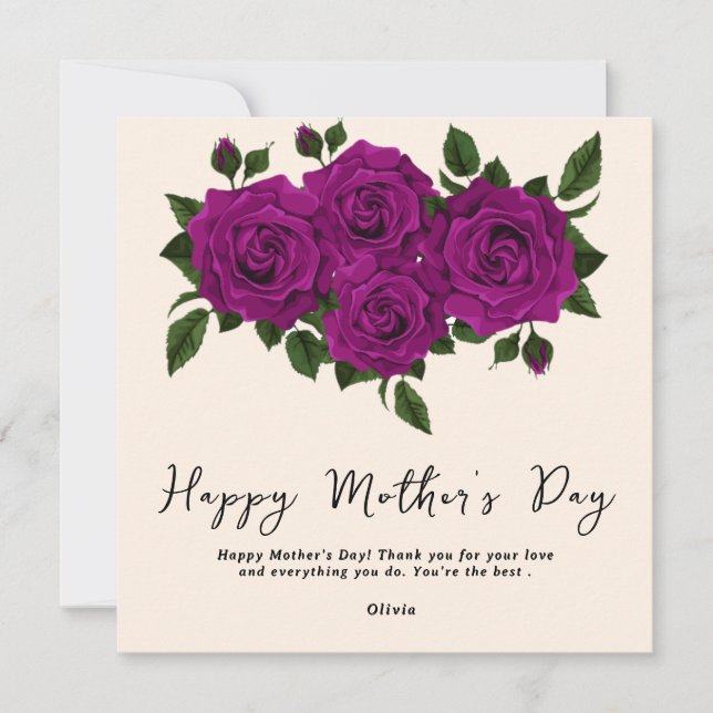 Tarjeta Festiva Regalo de mamá elegante | Perfecto para el Día de  (Anverso)