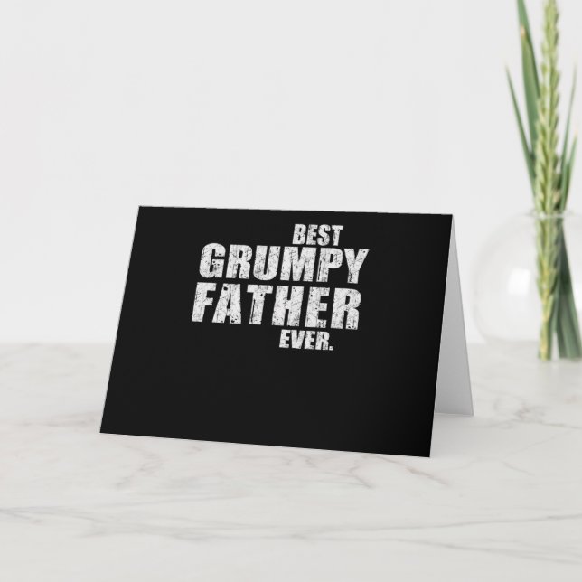 Tarjeta Festiva Regalo de papá | Mejor Padre Grumpy Idea de Regalo (Anverso)