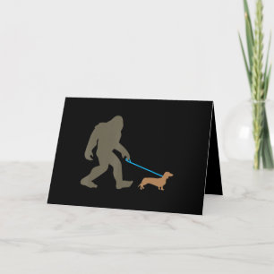 Tarjeta Festiva Regalo de Perro Dachshund Andante Bigfoot