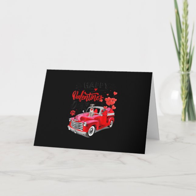 Tarjeta Festiva Regalo de perro gracioso Día de San Valentín de ca (Anverso)