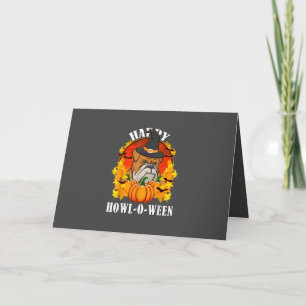 Tarjeta Festiva Regalo de Perro Regalo de Halloween de Bulldog p