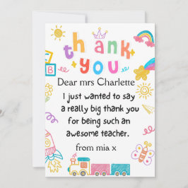 Tarjeta Festiva Regalo de profesor personalizado, regalo de profes