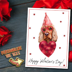 Tarjeta Festiva Regalo de San Valentín de Cocker Spaniel Dog Lover
