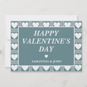 Tarjeta Festiva Regalo de San Valentín de Corazones Geométricos en