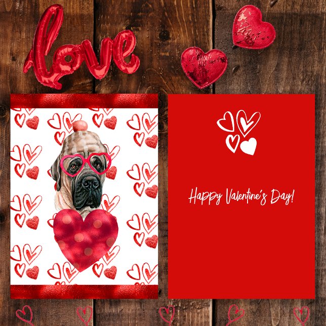 Tarjeta Festiva Regalo de San Valentín de Perro Encantador Inglés  (Subido por el creador)