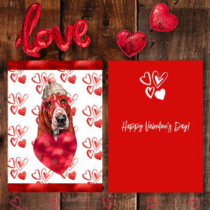 Tarjeta Festiva Regalo de San Valentín del perro del perro del lom
