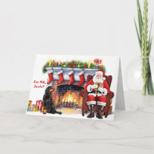 Tarjeta Festiva Regalo de Santa Gordon Setter Perro Navidades Lind