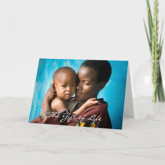 Tarjeta Festiva Regalo de vida - Dale una red de cama