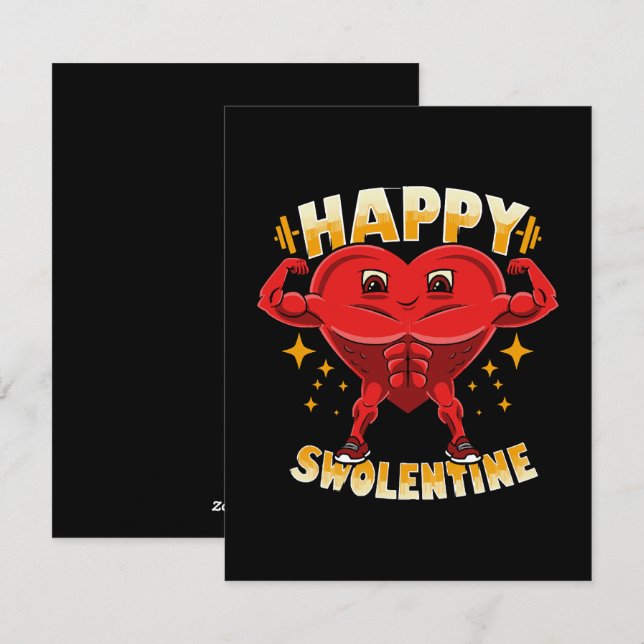 Tarjeta Festiva  Regalo del Día de San Valentín divertido entrenam (Anverso / Reverso)