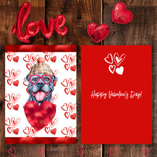 Tarjeta Festiva Regalo del Día de San Valentín para Amante de Perr