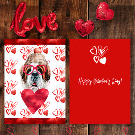 Tarjeta Festiva Regalo del Día de San Valentín para Amante de Perr