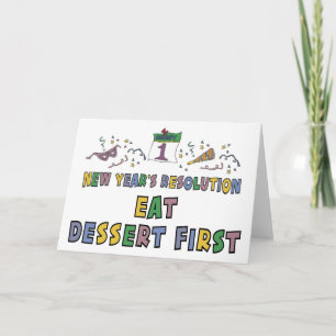 Tarjeta Festiva Regalo divertido de las resoluciones del Año Nuevo