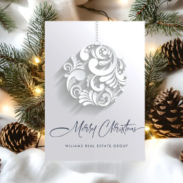 Tarjeta Festiva Regalo navideño moderno