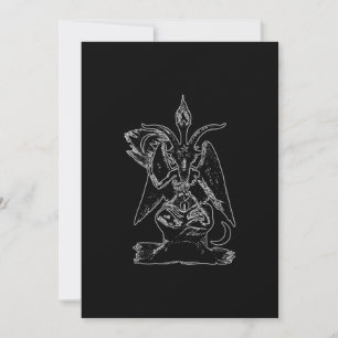 Tarjeta Festiva Regalo oculto del lucifer mágico negro de Goat Sat