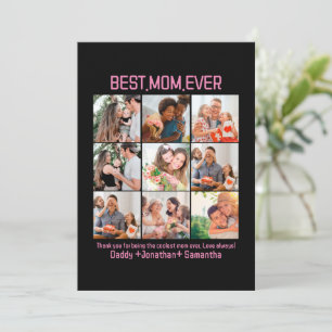 Tarjeta Festiva Regalo Para El Mejor Collage de fotos Familiar De