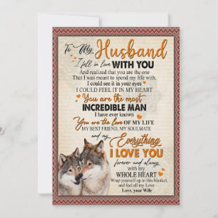 Tarjeta Festiva Regalo para esposo Carta a mi esposo de la espos