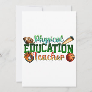 Tarjeta Festiva Regalo para maestro   Profesor de educación física