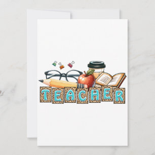 Tarjeta Festiva Regalo para maestros Lápiz Profesor