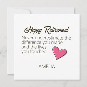 Tarjeta Festiva Regalo Personalizado de Jubilación con Nombre