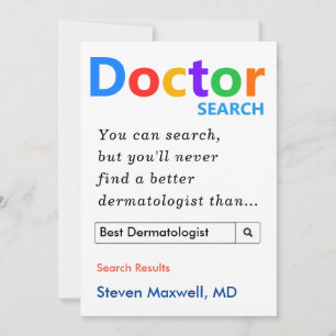 Tarjeta Festiva Regalo personalizado para dermatólogo