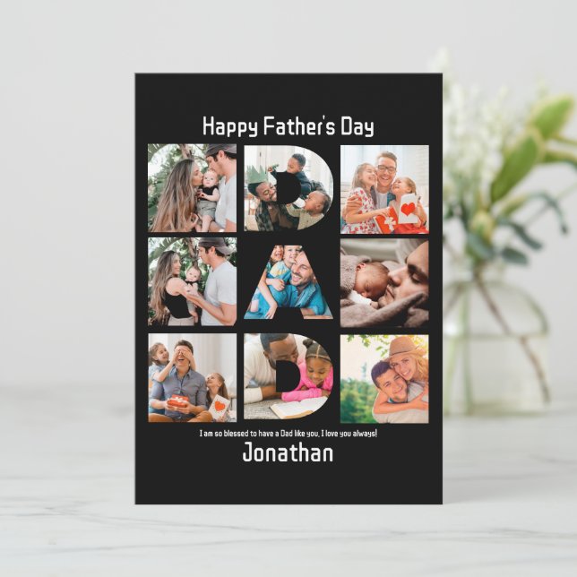 Tarjeta Festiva Regalo personalizado para el Día del Padre 9 Colla (Anverso de pie)