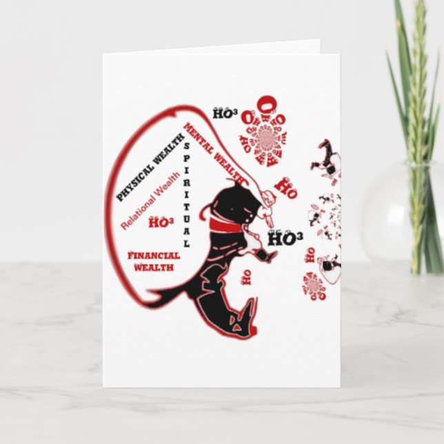 Tarjeta Festiva Regalo secreto Santa - Prosperidad y Riqueza (Anverso)