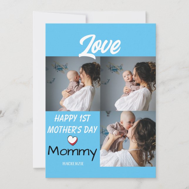 Tarjeta Festiva Regalo Simple y Chic para el Día de la Madre Colla (Anverso)