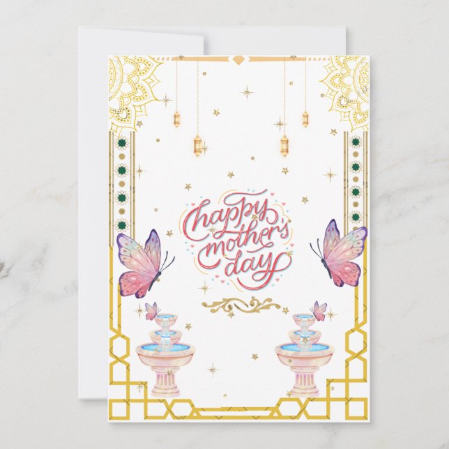 Tarjeta Festiva Regalo/tarjeta del día de la madre (Anverso)