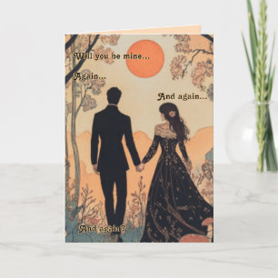 Tarjeta Festiva Regalo único de San Valentín Art Nouveau ¿Serás mí
