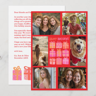 Tarjeta Festiva Regalos A Mano Presenta PERSONALIZADO Dibujado A M