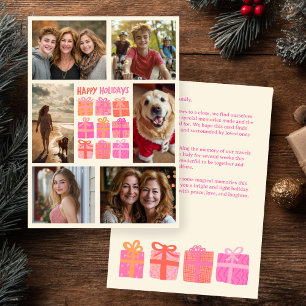 Tarjeta Festiva Regalos A Mano Presenta PERSONALIZADO Dibujado A M