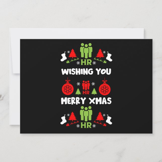 Tarjeta Festiva Regalos corporativos de RR. HH. Xmas (Anverso)