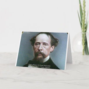 Tarjeta Festiva Regalos de citas de Charles Dickens "Caridad en ca