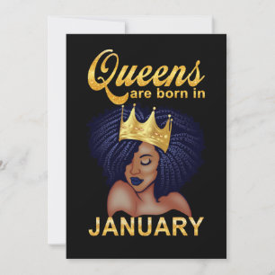 Tarjeta Festiva Regalos de cumpleaños Las Reinas Nacen En Enero