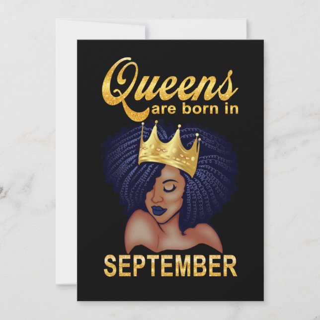 Tarjeta Festiva Regalos de cumpleaños | Las Reinas Nacen En Septie (Anverso)