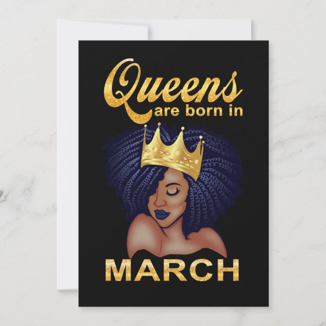 Tarjeta Festiva Regalos de cumpleaños | Las Reinas Nacieron En Mar (Anverso)