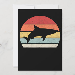Tarjeta Festiva Regalos de la época de la retro del tiburón