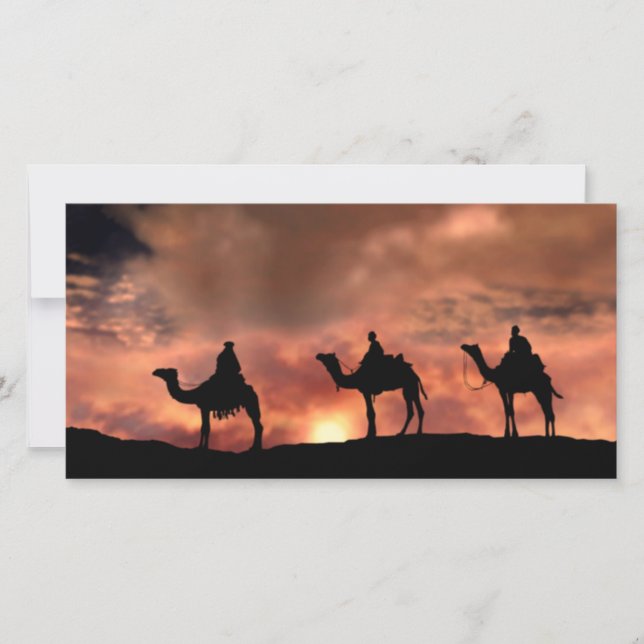 Tarjeta Festiva Regalos de la escena de la Natividad para Navidade (Anverso)