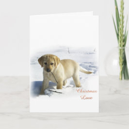 Tarjeta Festiva Regalos de Labrador Recuperador de Navidades