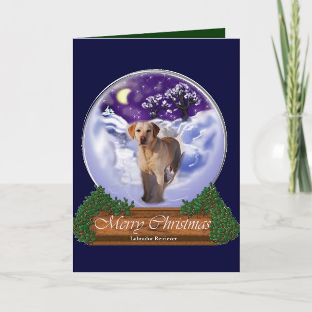 Tarjeta Festiva Regalos de Labrador Recuperador de Navidades (Anverso)