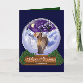 Tarjeta Festiva Regalos de Labrador Recuperador de Navidades