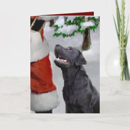 Tarjeta Festiva Regalos de Labrador Recuperador de Navidades