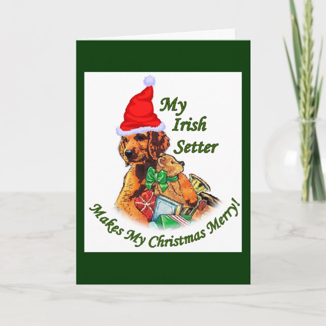 Tarjeta Festiva Regalos de los Navidades irlandeses (Anverso)