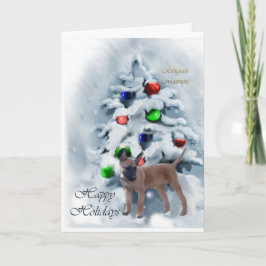 Tarjeta Festiva Regalos de Navidades belgas de Malinois