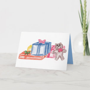 Tarjeta Festiva Regalos de Navidades coloridos