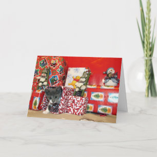 Tarjeta Festiva Regalos de Navidades de Bob - Navidades gatos/gati
